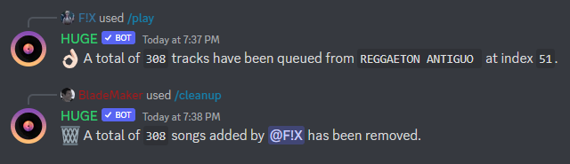 Cleanup by user preview